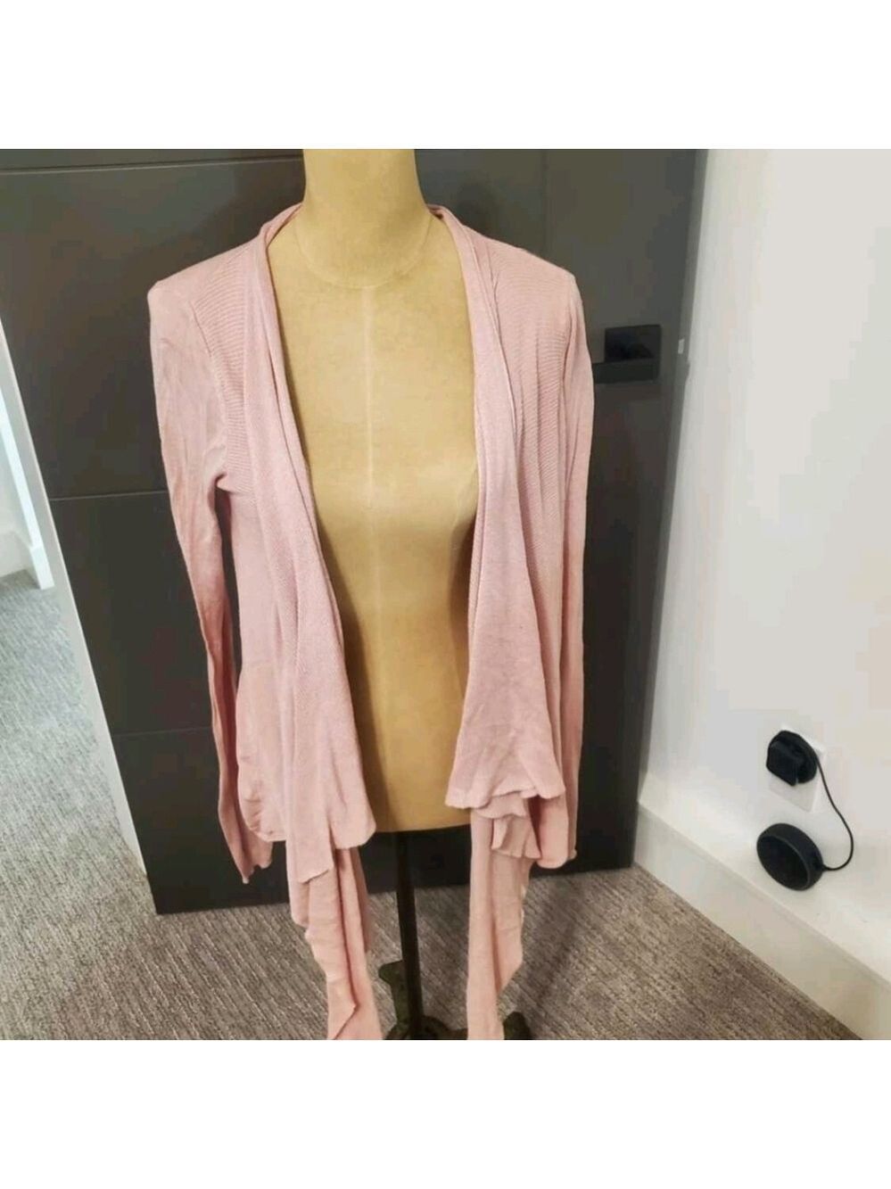 Einii Medium Pink Open Front Women's Sweater